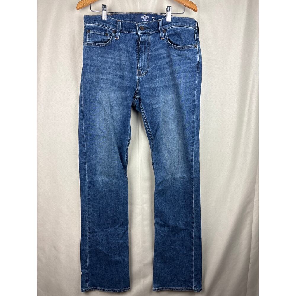 Hollister Flex Boot Cut Jeans Mens Sz 32x34 Medium Wash Blue